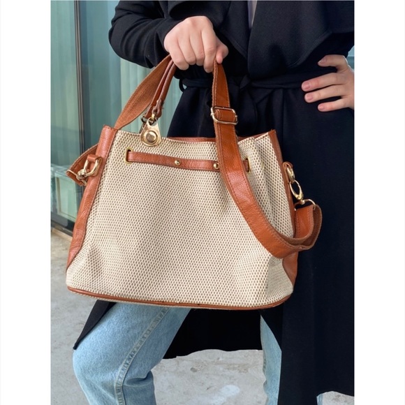 Beige bag with brown details - Picture 3 of 12